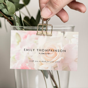 Logo QR Foto Overlay Florist Vielen Dank Visitenkarte