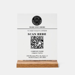 Logo-QR-Geschäft-Acrylschild Acrylschild
