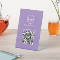 Logo QR Restaurant Menü Light Lila Business