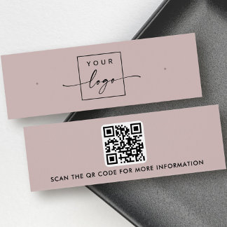 Logo-QR-Rose-Taupe-Ohrring-Grafikkarte