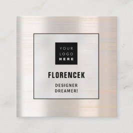 Logo QRCODE Shop-Tool Makeup Minimalismus Rose Quadratische Visitenkarte