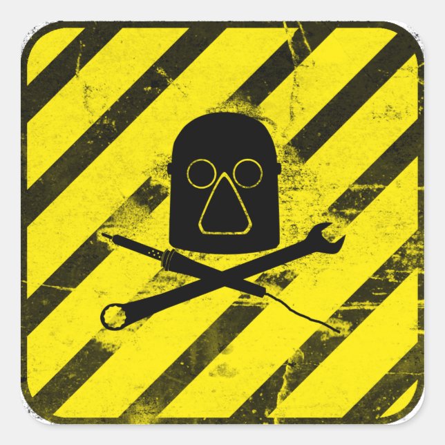 Logo-Quadrat-Aufkleber Milwaukee Makerspace Quadratischer Aufkleber (Vorderseite)