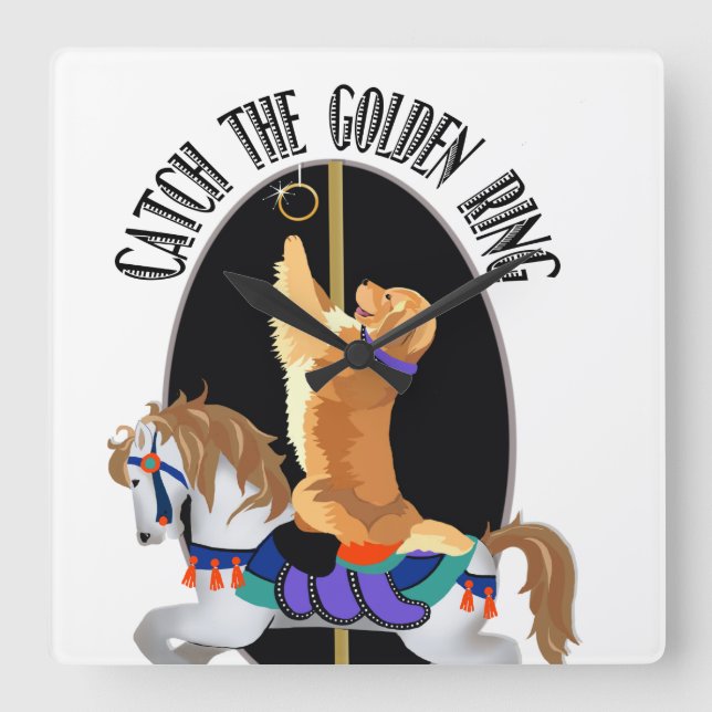 Logo Quadratische Wanduhr (Vorderseite)