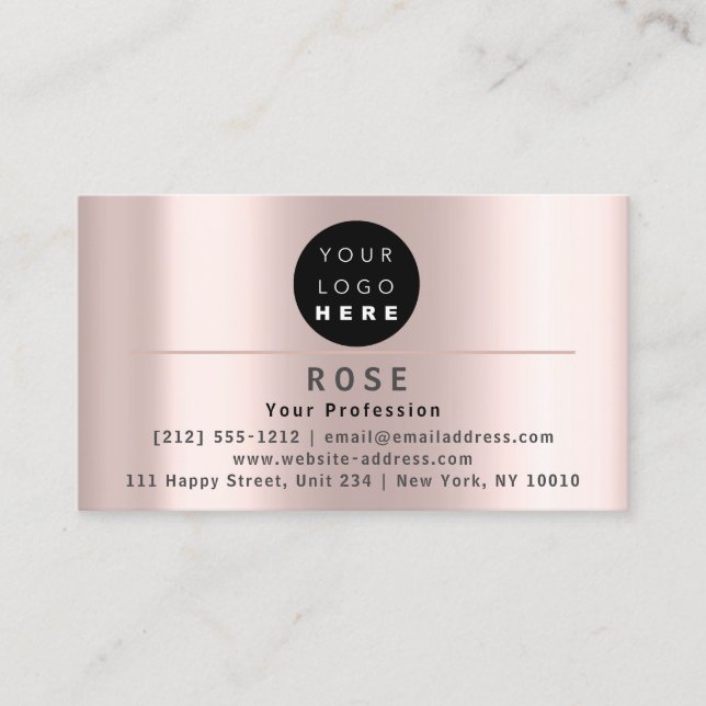 Logo-Rabatt-Logos Vielen Dank Rose US-amerikanisch Terminkarte (Vorderseite)