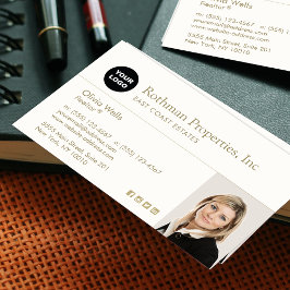 Logo-Real-Anwesen-Agent-Foto einfügen Visitenkarte