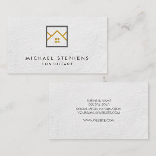 Logo "Real Anwesen Agent"   Textur der Wand Visitenkarte