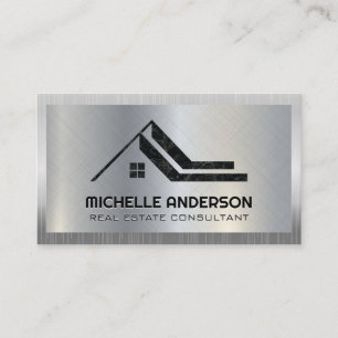 Logo "Real Anwesen Marble"   Metallisch Visitenkarte