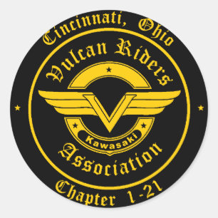 Logo - Reiter Cincinnatis Vulcan Runder Aufkleber