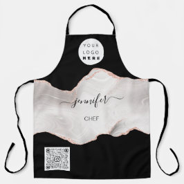 Logo Restaurant Bäckerei Catering Rose Cake Marmor Schürze