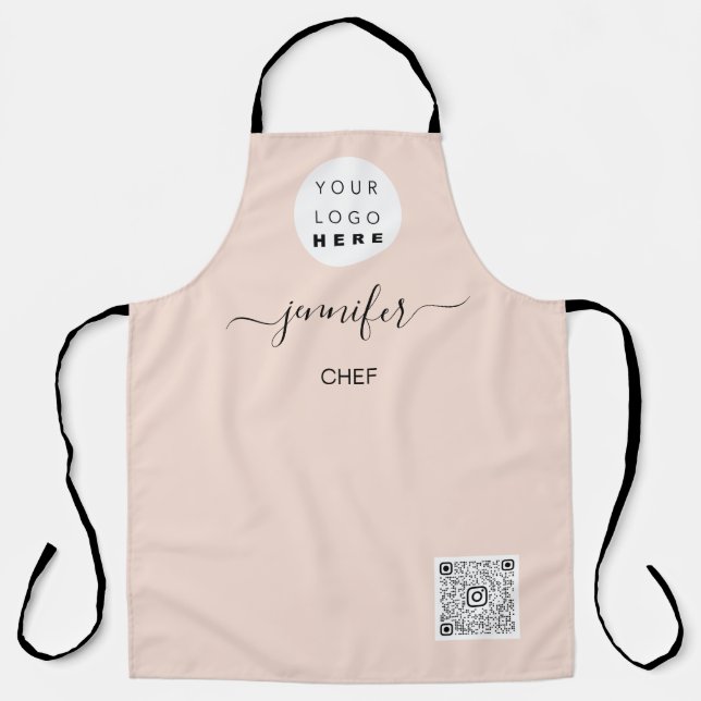 Logo Restaurant Bäckerei Catering Rose Kuchen Schürze (Vorderseite)