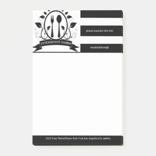 Logo-Restaurant Post-it Klebezettel