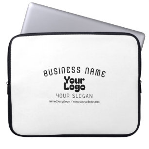 Logo Retro-Moderne Weiß & Schwarz hochladen (editi Laptopschutzhülle