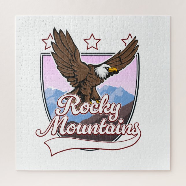 Logo Rocky Mountains Puzzle (Vertikal)