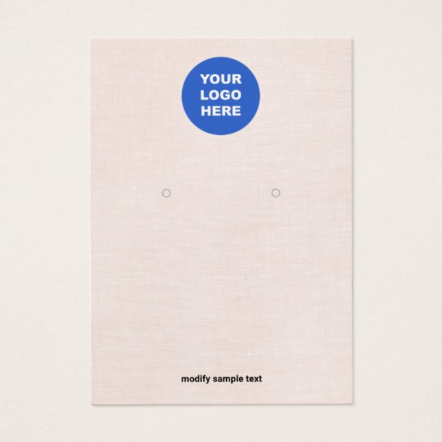 Logo-Rosa-Ohrensichtkarte hinzufügen (Vorderseite)