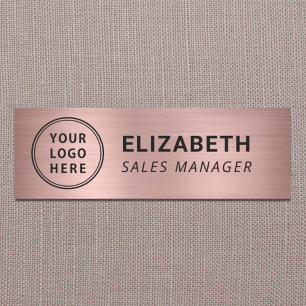 Logo Rose Gold Arbeit Namensschild