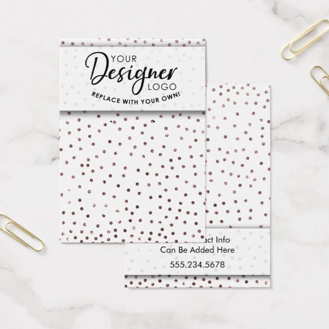 Logo-Rose Gold Confetti Ohrring-Anzeige (Büro)