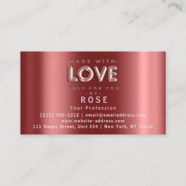 Logo Rose US-amerikanische Flagge Mad3 mit Liebe Terminkarte