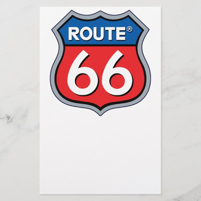 Logo "Route 66" Briefpapier (Vorderseite)