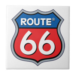 Logo "Route 66" Fliese