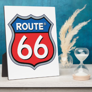 Logo "Route 66" Fotoplatte