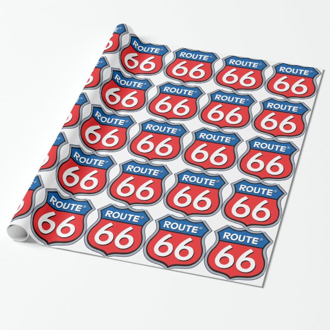 Logo "Route 66" Geschenkpapier (Ungerollt)