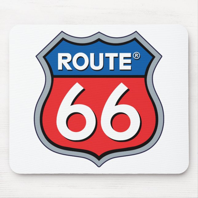 Logo "Route 66" Mousepad (Vorne)