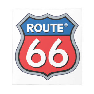 Logo "Route 66" Notizblock