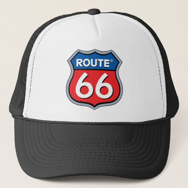 Logo "Route 66" Truckerkappe (Vorderseite)