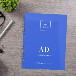 Logo Royal Blue Monogram Initials Business 2026 Planer