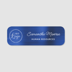 Logo Royal Navy Blue Foil Namensschild