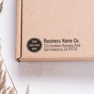 Logo-Rücksendeadresse für Berufliche Unternehmen Permastempel