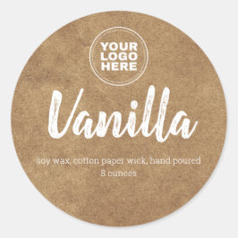 Logo-Rustikale Kraft-Kerze-Label Runder Aufkleber