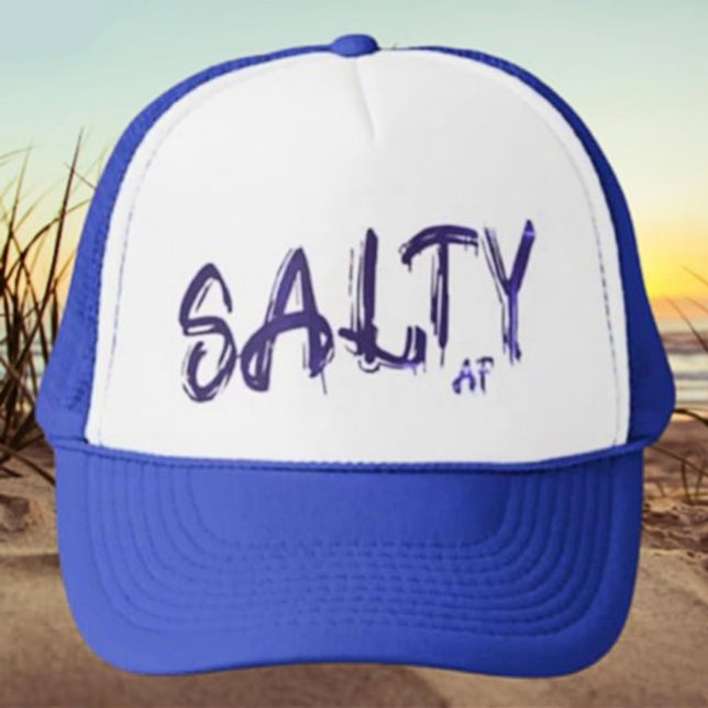 Logo "Salty AF" Blue Twilight Truckerkappe (Von Creator hochgeladen)