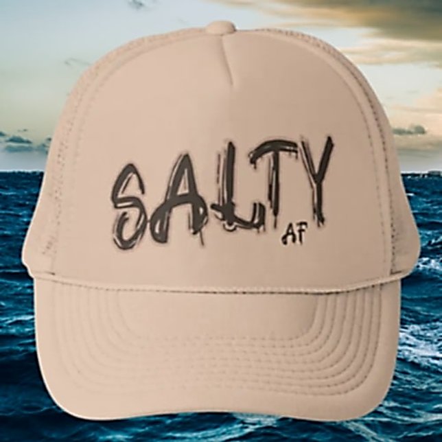 Logo "Salty AF" Sandy Beach Truckerkappe (Von Creator hochgeladen)