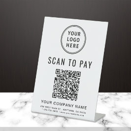 Logo-Scan zur Zahlung Erstellen Ihres QR-Codes Sockelschild