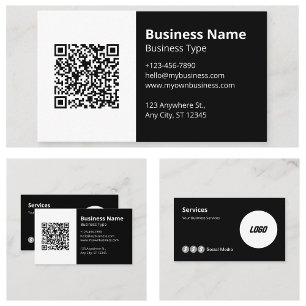 Logo scannbarer QR-Code Website Social Media Icon Visitenkarte