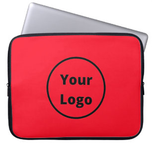Logo schlicht rot hinzufügen laptopschutzhülle
