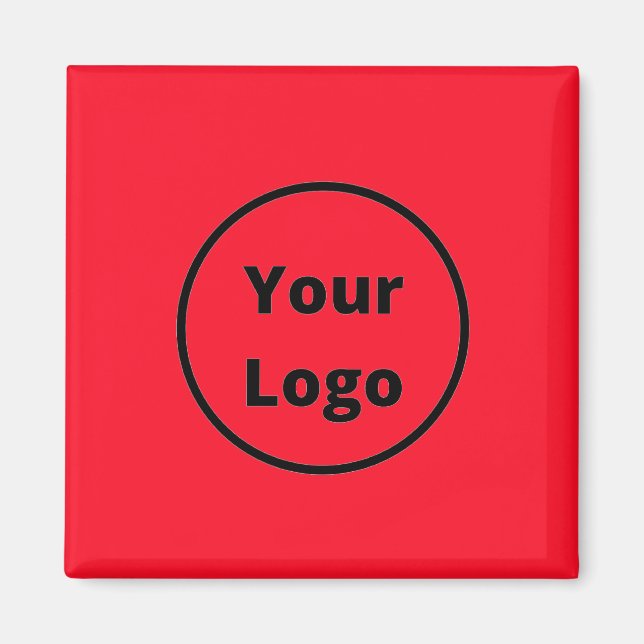 Logo schlicht rot hinzufügen magnet (Vorne)