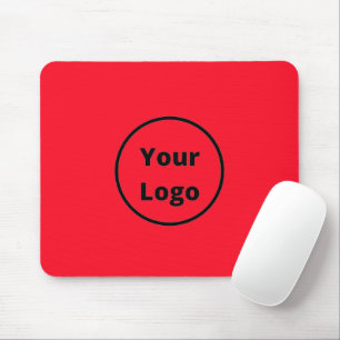Logo schlicht rot hinzufügen mousepad