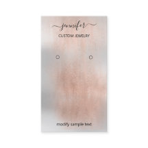 Logo-Schmuck-Card Social Media Silver Gray Rose