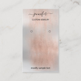 Logo-Schmuck-Card Social Media Silver Gray Rose Visitenkarte