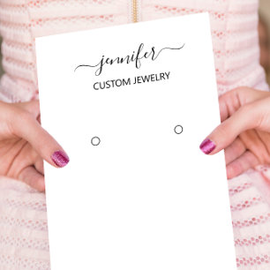 Logo-Schmuck-Karte Social Media Schwarz-weiß Visitenkarte