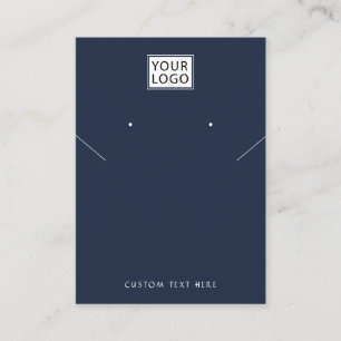 Logo Schmuck schwarze Halskette Ohrring-Anzeige hi Visitenkarte