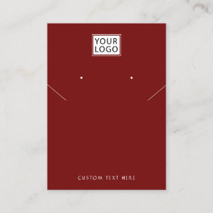 Logo Schmuck schwarze Halskette Ohrring-Anzeige hi Visitenkarte