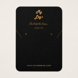 Logo-Schmuckkarte mit schwarzem Goldvorsatz für da