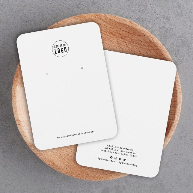 Logo-Schreibmaschinen-Ohrhänger-Displaykarte (Von Creator hochgeladen)