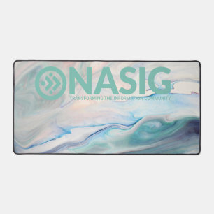 Logo-Schreibtisch mit Hintergrund (grün) Schreibtischunterlage