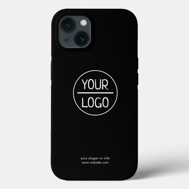 Logo schwarz | Business Minimalistisch iPhone Case (Rückseite)