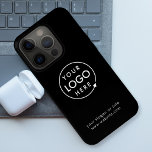 Logo schwarz | Business Minimalistisch iPhone Case<br><div class="desc">Ein einfaches,  individuelles schwarzes Geschäftsmodell in modernem minimalistischem Stil,  das mit Ihrem Firmenlogo und Text leicht aktualisiert werden kann. Wenn Sie Hilfe bei der Personalisierung dieses Produktes benötigen,  kontaktieren Sie mich bitte über den unten stehenden Nachrichtenkopf und ich werde Ihnen gerne weiterhelfen.</div>