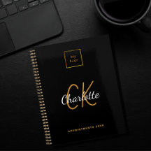 Logo schwarz gold Monogramm modern 2023 Business
